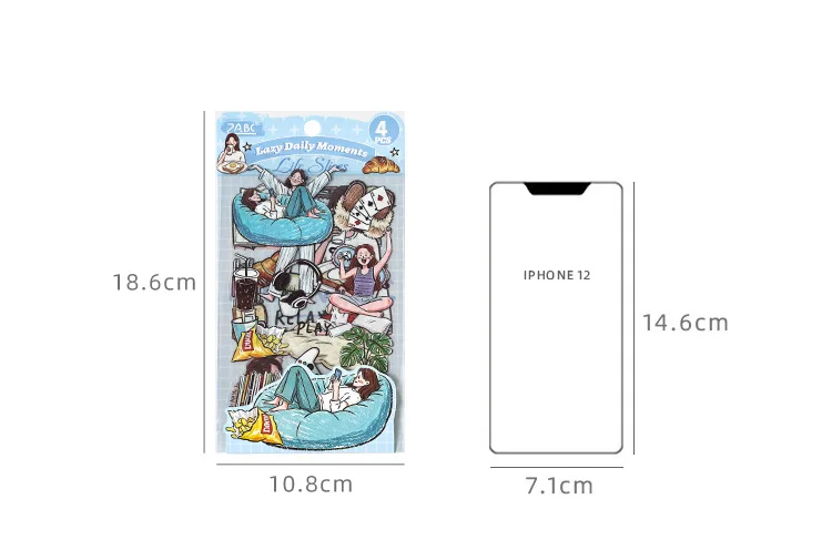 JIANWU Good Collection Book Series Vintage Life Character Landscape Material Collage PET Sticker Creative DIY Journal Stationery