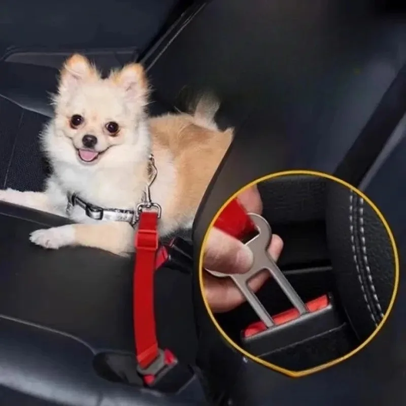 4PCS Seat Belt Adapters Car Metal Clips for Pet Leashes, Compatible with Truck & Car Seats Metal Seat Belt Clip and Buckle Lock