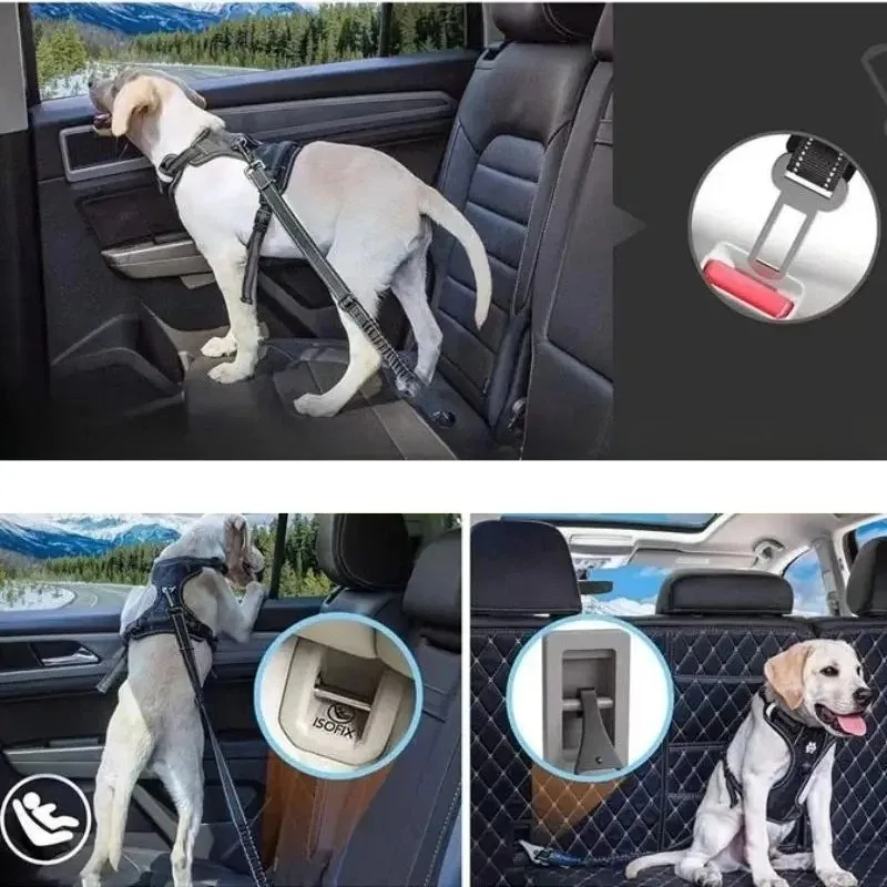 4PCS Seat Belt Adapters Car Metal Clips for Pet Leashes, Compatible with Truck & Car Seats Metal Seat Belt Clip and Buckle Lock