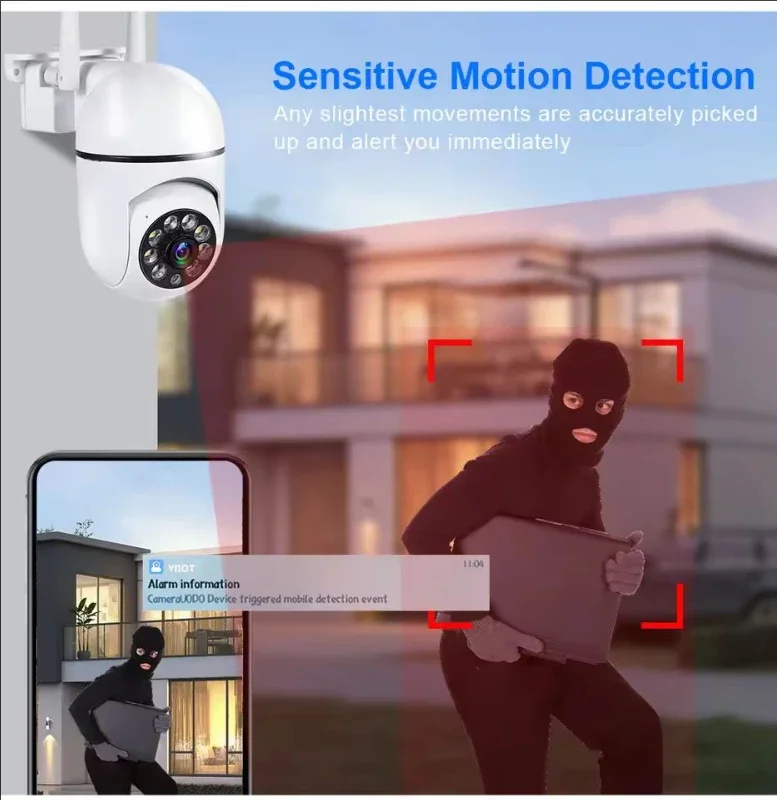 A7 IP Camera Smart Outdoor Home Security WIFI CCTV Surveillance with Color Night Vision Wireless HD 2-Way Audio Camera TF Card