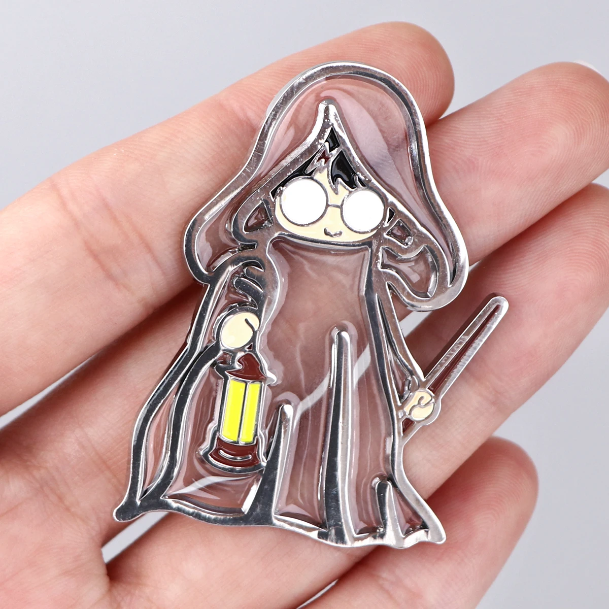 Cute Student Enamel Pins Wizard Brooch Lapel Badge for Backpacks Jackets Hats Bags Fashion Jewelry Movie Fans Gift