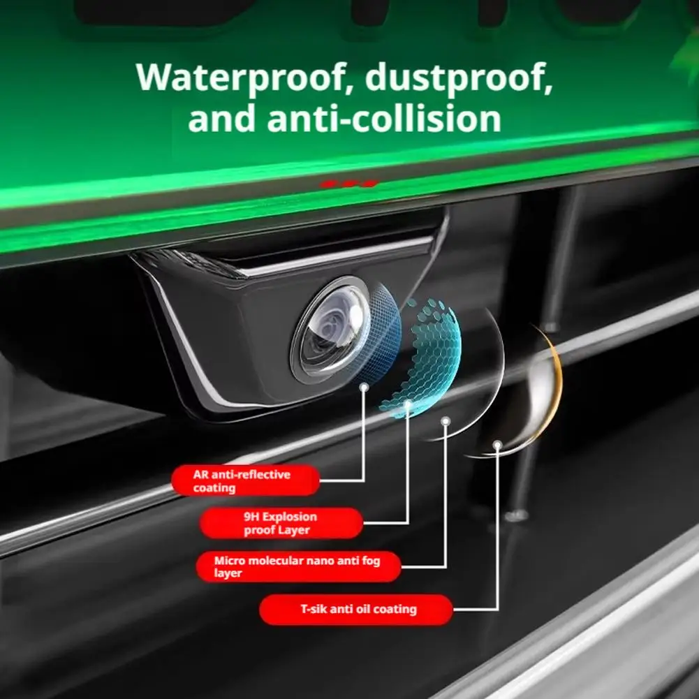 2pcs Car Camera Lens Protector 360 Reverse Camera Lens Guards Protective Cover Hd Scratch-Resistant Pc Protective Cover Kits
