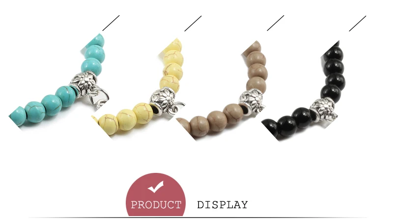 Vintage Cross Natural Stone 6mm Beads Bracelet Charm Men Blue Bead Pendant Strand Bracelets Bangles Women Fashion Jewelry Gifts