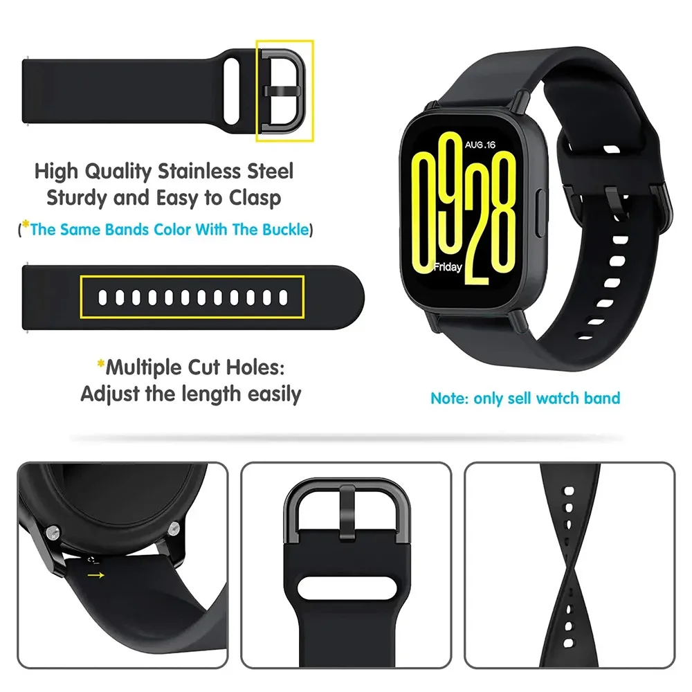 Band For Redmi watch 5 Lite/5 Active smartwatch Sport Silicone belt Bracelet Correa Xiaomi Redmi watch5 active 22mm watch Strap
