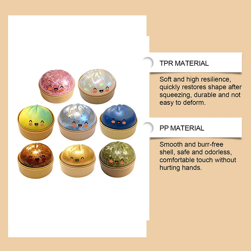 Simulation Flash Dumpling Pressure Ball Slow Rebound Soft Pinch Decompression Home Office Decorat Children Adults Birthday Gift