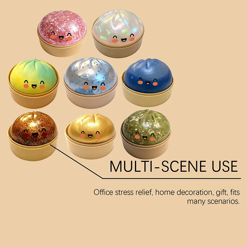 Simulation Flash Dumpling Pressure Ball Slow Rebound Soft Pinch Decompression Home Office Decorat Children Adults Birthday Gift