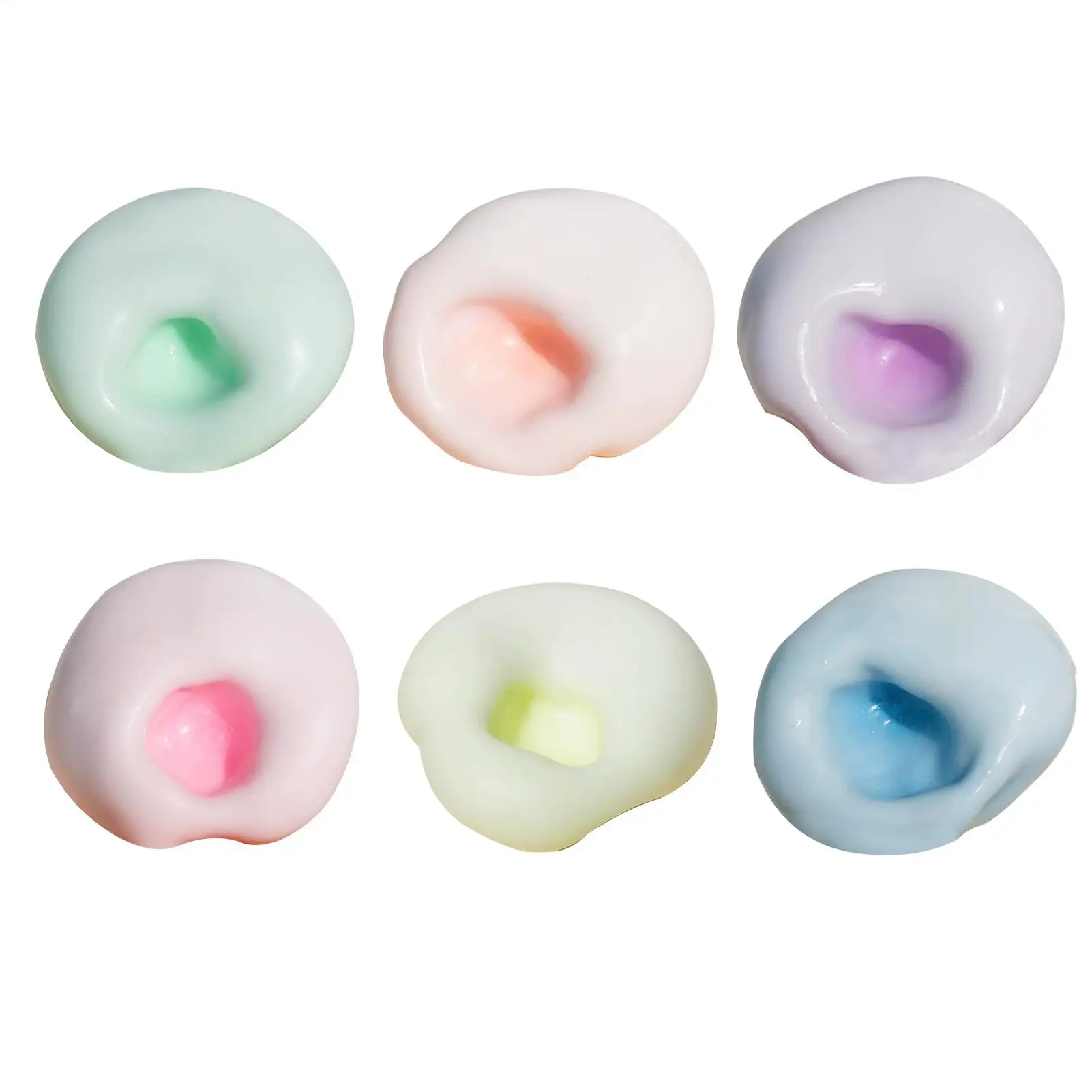 4cm Mochi Ball Slow-Rebound Toy, Portable Moltable Ball Squeeze Toy, Realistic Mochi-like Textured Toy for Stress Relief