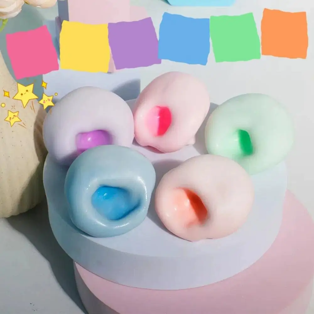 4cm Mochi Ball Slow-Rebound Toy, Portable Moltable Ball Squeeze Toy, Realistic Mochi-like Textured Toy for Stress Relief