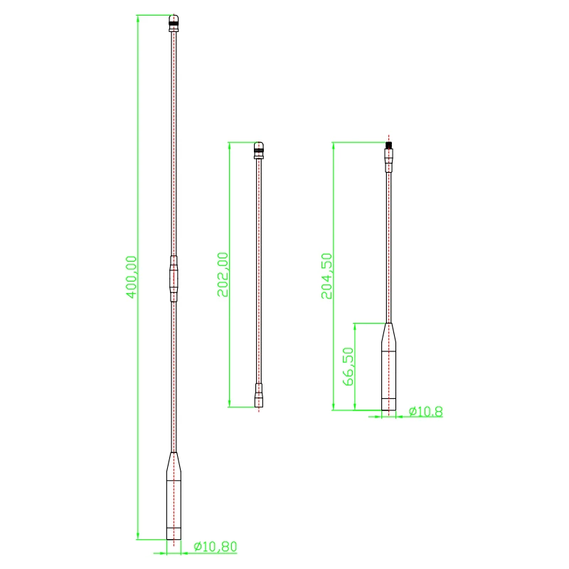 GIZONT LoRa 868MHz 915MHz Antenna For Meshtastic Heltec V3 & V4 ESP 32 Two Sections Soft Whip Antenna, Flexible and Bendable