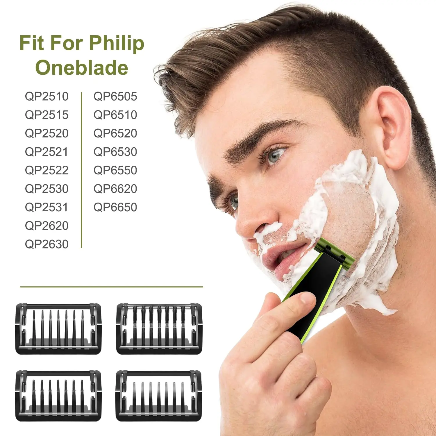 New 4 Size Guide Comb Guards for One Blade QP2520 QP2630 QP2724 QP2834 QP6510 QP6520 QP6531 Electric Shaver Beard Trimmer
