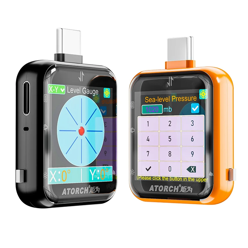 T3 Touch Control Gravity Sensor Digital Voltmeter Ammeter High Precision Power Capacity USB Tester for Type C Phone Charger