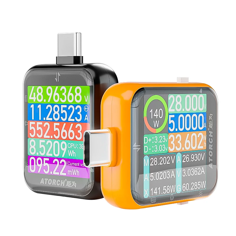T3 Touch Control Gravity Sensor Digital Voltmeter Ammeter High Precision Power Capacity USB Tester for Type C Phone Charger