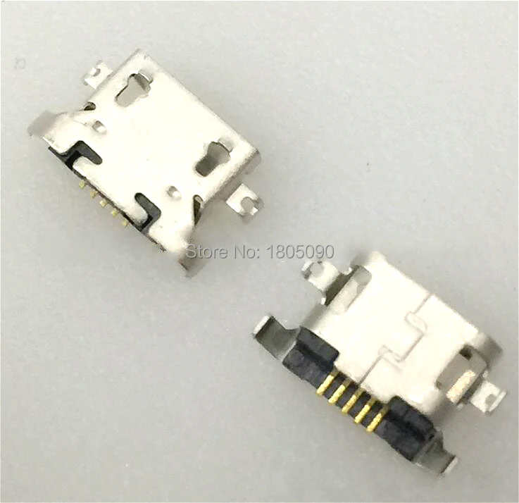 100pcs Micro USB 5pin Heavy Plate 1.27mm Charging Port Connector for Lenovo A850 Motorola Moto E3 G5 XT1672 G4 Play XT1600