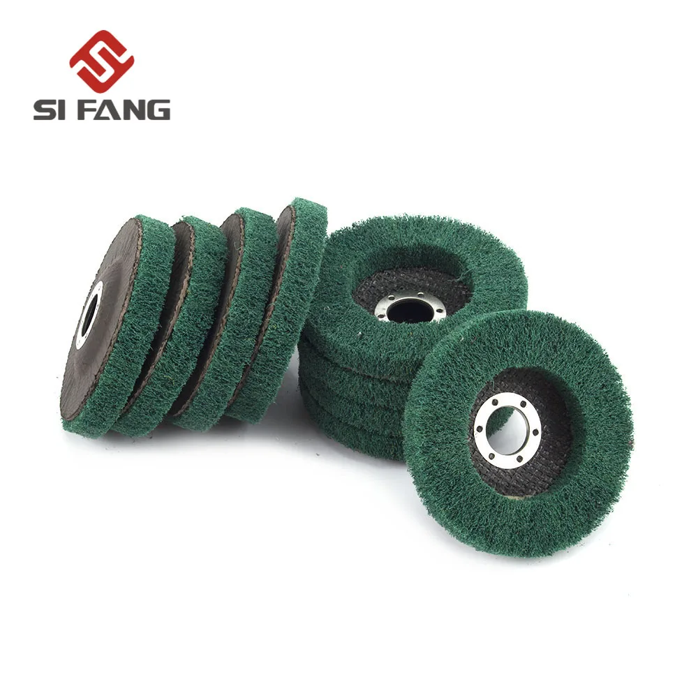 4.5" 115mm Nylon Fiber Flap Polishing Wheel Disc 180 Grit For Angle Grinder For Wood Metal Buffing