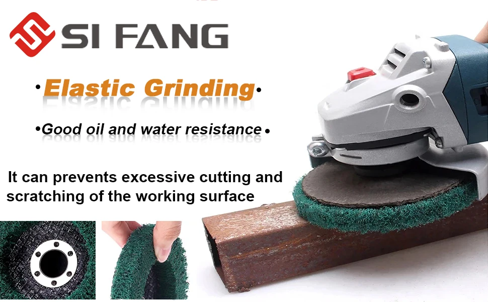4.5" 115mm Nylon Fiber Flap Polishing Wheel Disc 180 Grit For Angle Grinder For Wood Metal Buffing