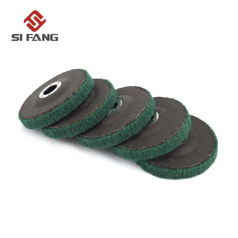 4.5" 115mm Nylon Fiber Flap Polishing Wheel Disc 180 Grit For Angle Grinder For Wood Metal Buffing