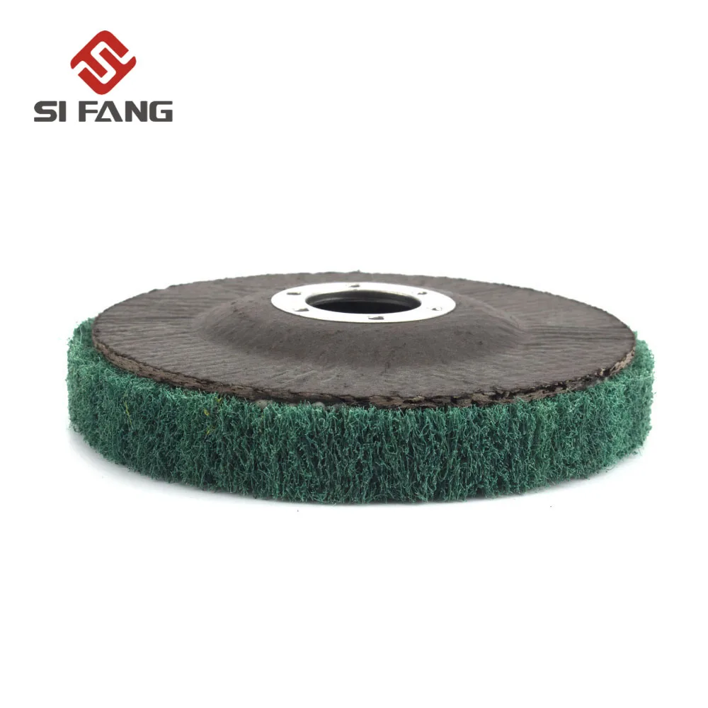 4.5" 115mm Nylon Fiber Flap Polishing Wheel Disc 180 Grit For Angle Grinder For Wood Metal Buffing