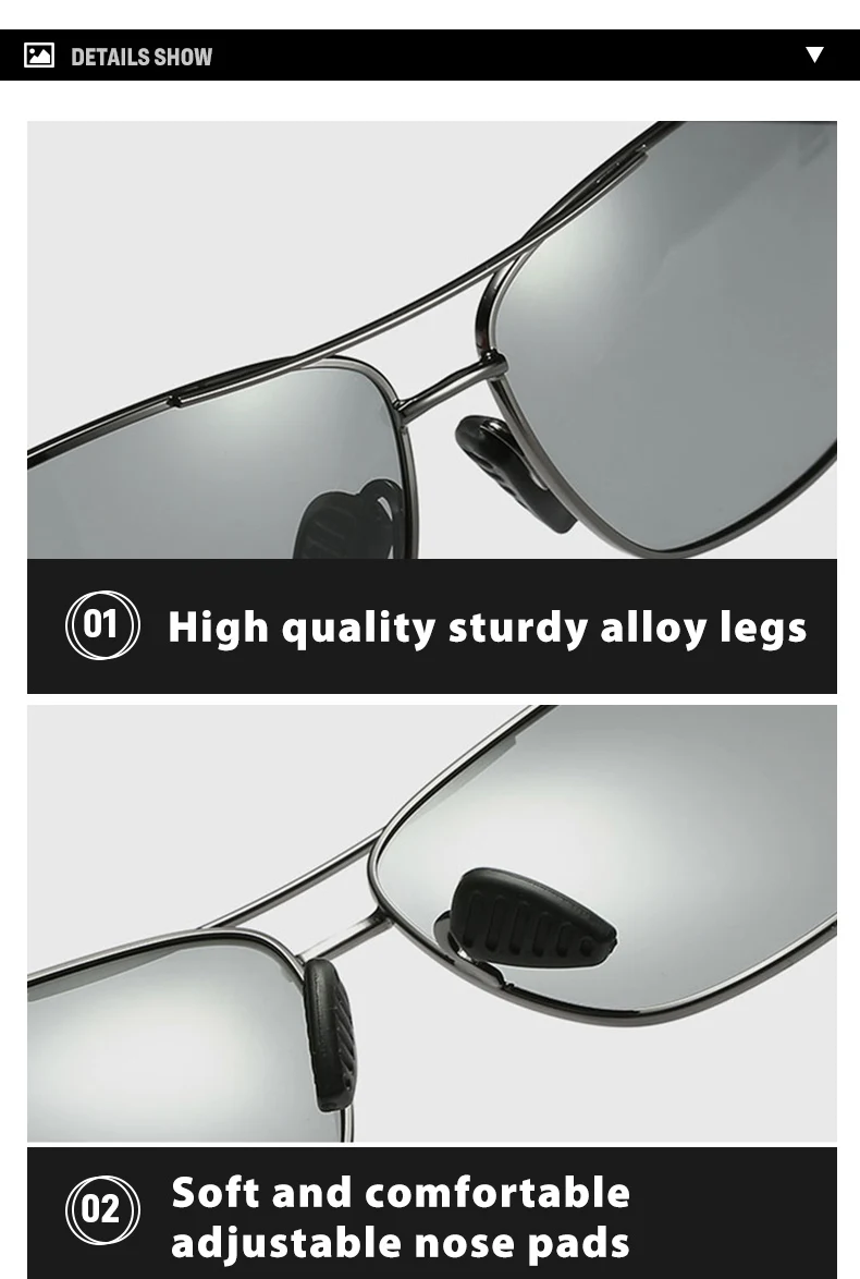 LIOUMO Top Photochromic Sunglasses Men Women Polarized Chameleon Glasses Driving Goggles Anti-glare Sun Glasses zonnebril heren