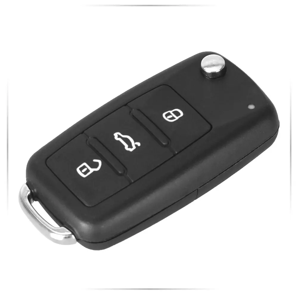 KEYYOU NEW 3 Button For VW For VOLKSWAGEN Tiguan Golf Sagitar Polo MK6 Flip Fob Remote Folding Key Shell Uncut Blade