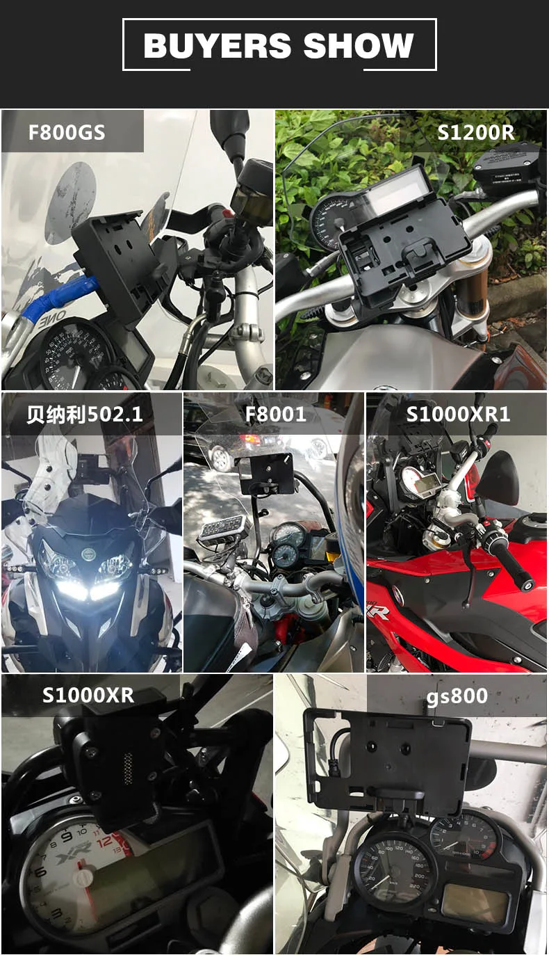 USB Mobile Phone Motorcycle Navigation Bracket USB Charging Support For R1200GS F800GS ADV F700GS R1250GS CRF 1000L F850GS F750G