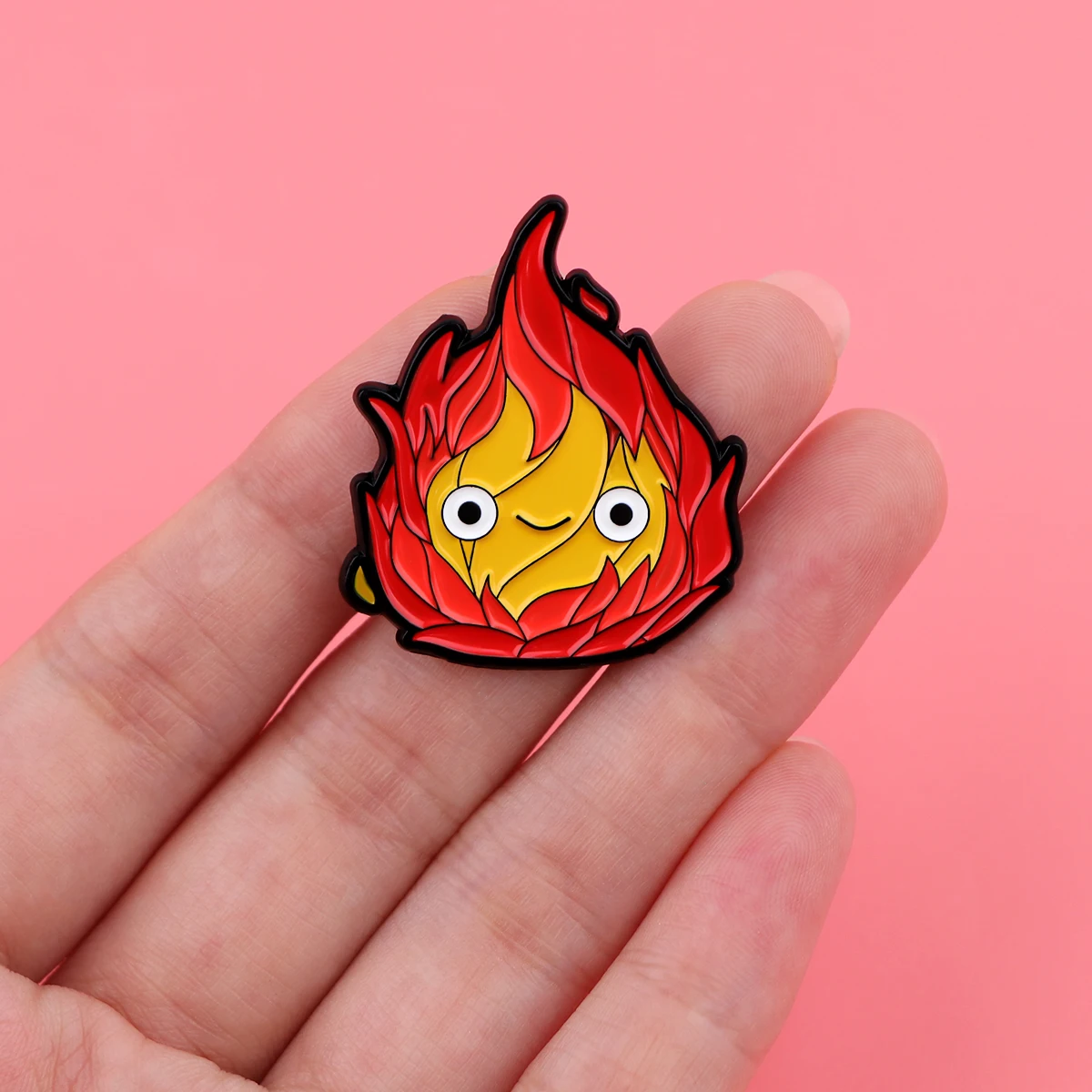 3pcs Anime Movie Enamel Pin Set Cartoon Fire Brooch For Coat Women's Brooches Fashion Lapel Badges Jewelry Gift for Friends