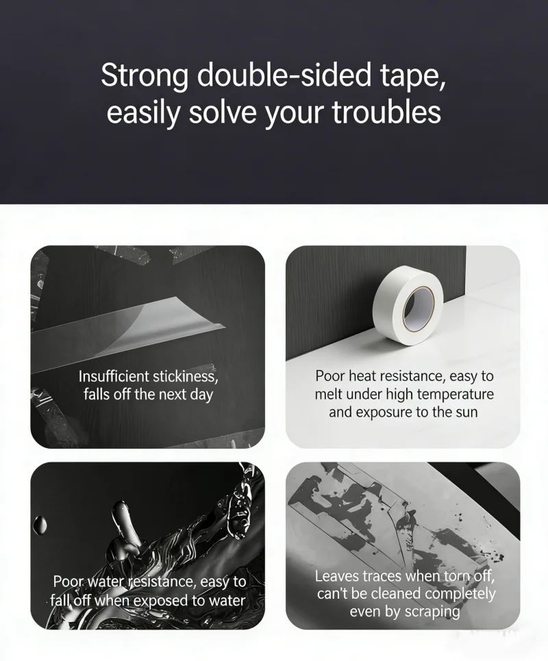 3M 10pcs Strong Double Sided Tape Adhesive Square/Round High Viscosity Traceless Foam Adhesive Tape for Car Special Fixed Wall