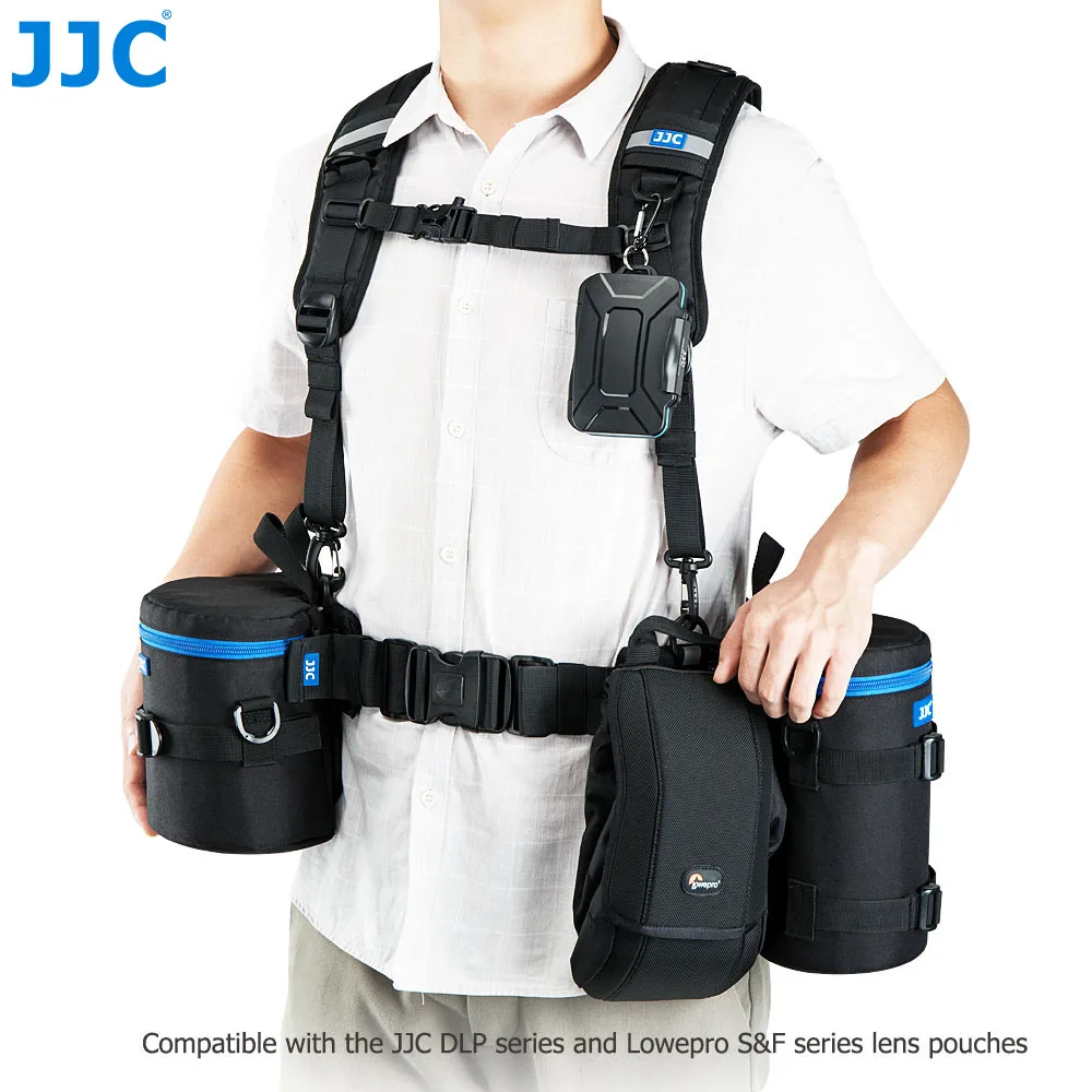 JJC Luxury Camera Lens Bag Pouch Case for Canon Lens Nikon Sony Olympus Fuji DSLR Photography Accessories Shoulder Bag Backpack