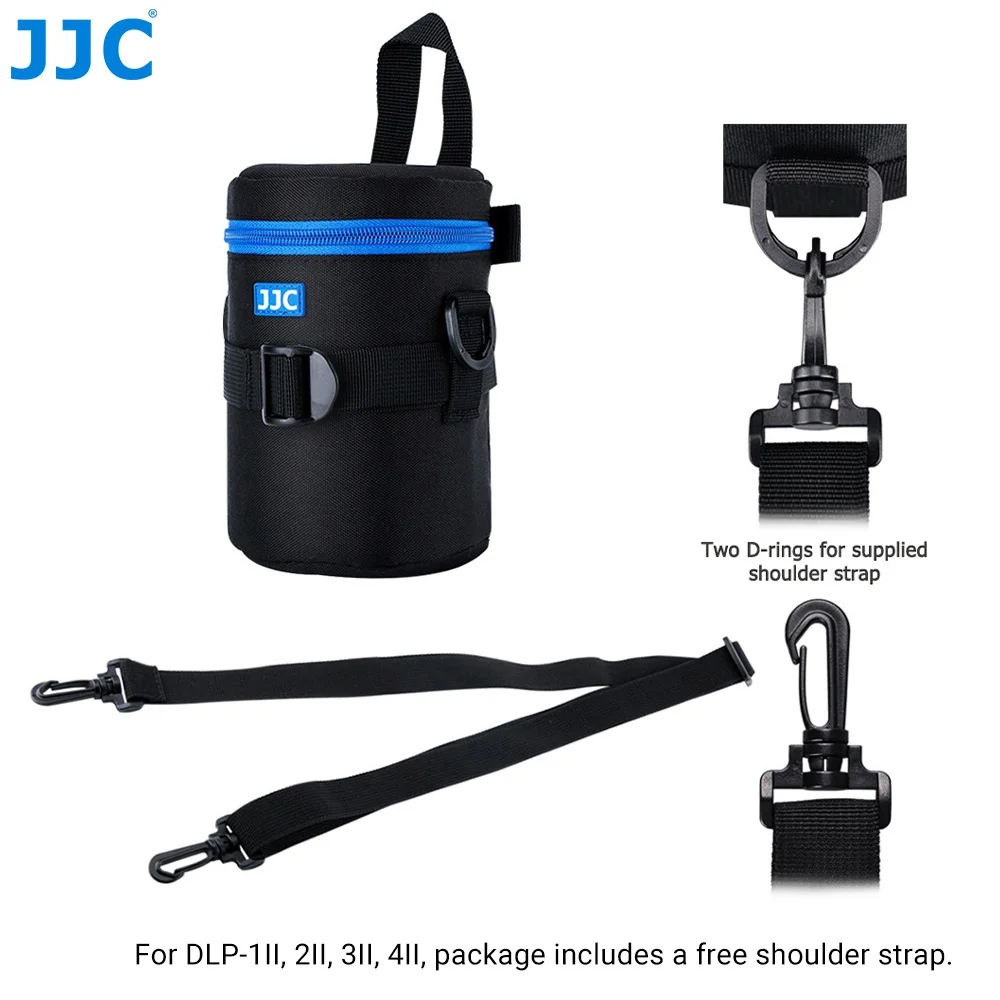 JJC Luxury Camera Lens Bag Pouch Case for Canon Lens Nikon Sony Olympus Fuji DSLR Photography Accessories Shoulder Bag Backpack