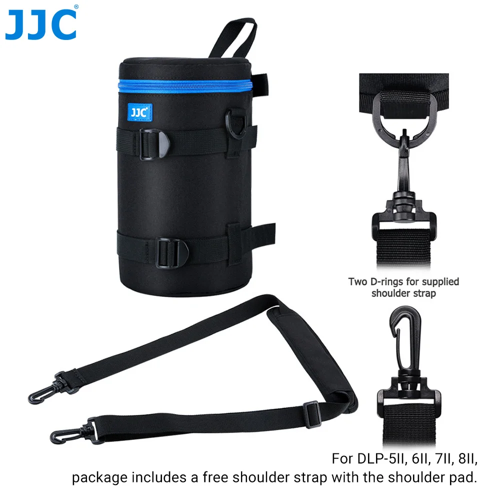 JJC Luxury Camera Lens Bag Pouch Case for Canon Lens Nikon Sony Olympus Fuji DSLR Photography Accessories Shoulder Bag Backpack