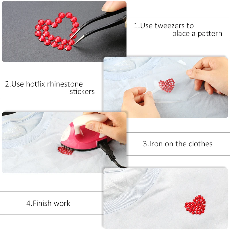 QIAO Multi-Color SS6-SS30 Crystal Glass Glitter Rhinestone Flatback Hot fix Rhinestones For Nail Art Sewing & Fabric Decoretion