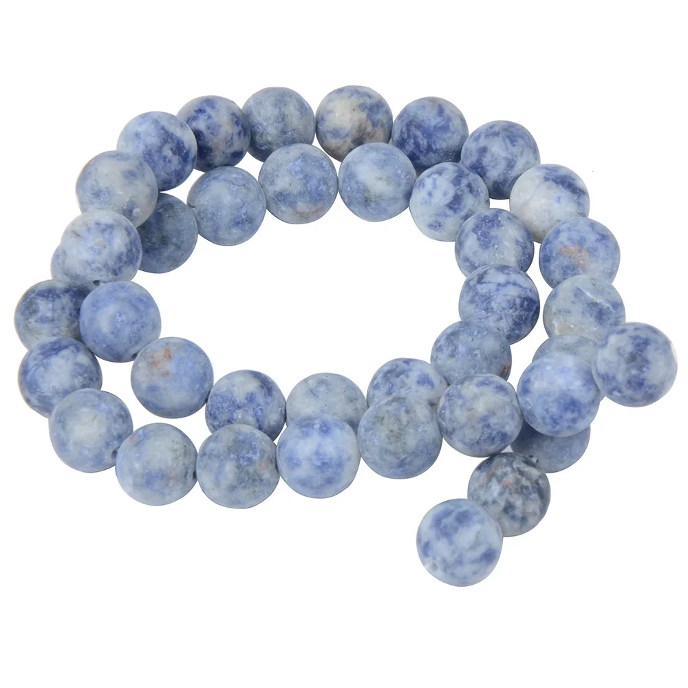 Polish Round Matte Frosted Tiger Eye Turquoises Agates Natural Stone Beads Amazonite Loose Beads for Bracelet Jewelry Making