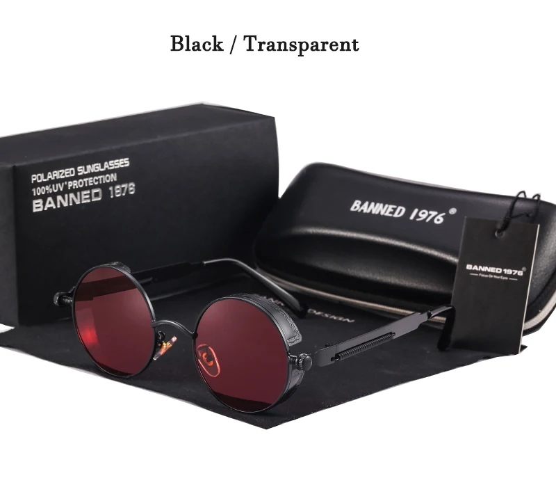 2020 Retro Round Metal HD Polarized Punk Steampunk Sunglasses For Women Men,Vintage Sun Glasses Oculos De Sol Meminino Masculino