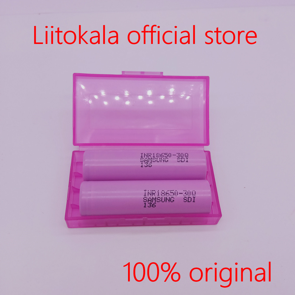 LiitoKala 30Q 100% original New for INR18650 battery 3.7V 3000mAh INR18650 30Q li-ion Rechargeable Batteries