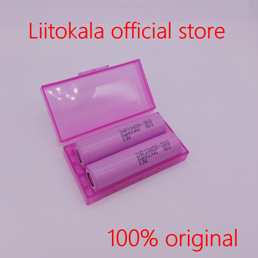 LiitoKala 30Q 100% original New for INR18650 battery 3.7V 3000mAh INR18650 30Q li-ion Rechargeable Batteries