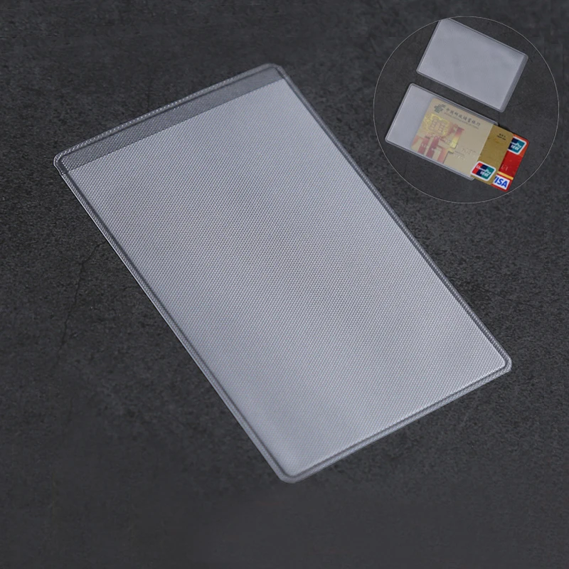 10pcs Travel PVC Cards Holder ID Bus Business Bank Credit Card Holder Transparent Waterproof Cards Protecting Cover Pouch Bag