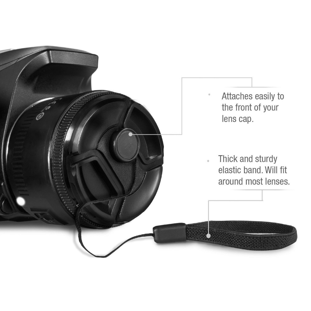 Camera Lens Cap Protection Cover 52MM 55MM 58MM 62MM 67MM 72MM 77MM 82MM Anti-lost Rope for Canon Nikon Sony Accessories