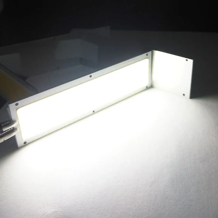 Big Promotion !!! Ultra Bright 1300LM 12W COB LED Light Strip 12V DC for DIY 12V Lights Work Lamps Home Bulbs 120*36MM COB Chip