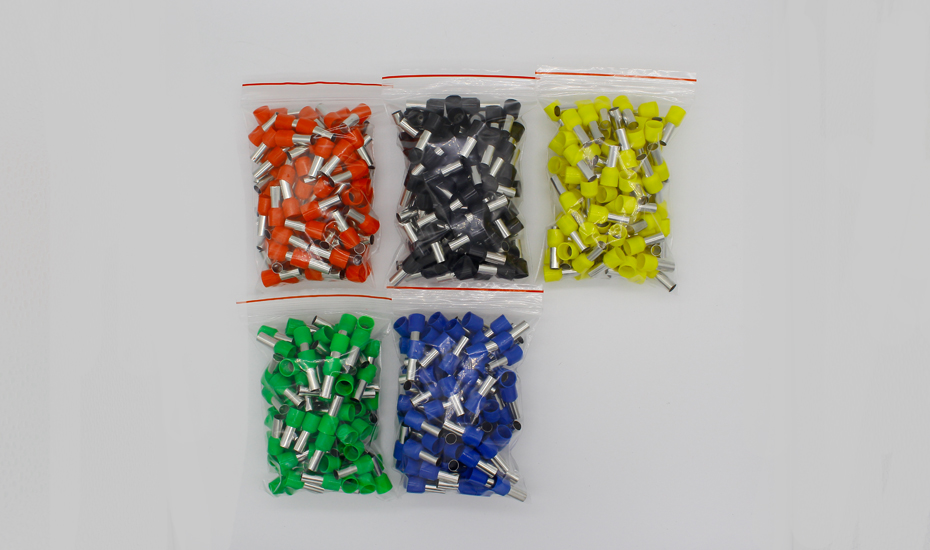 E16-12 Tube Insulating Insulated Terminals 16MM2 Cable Wire Connector Insulating Crimp Terminal 100PCS/Pack Connector E-