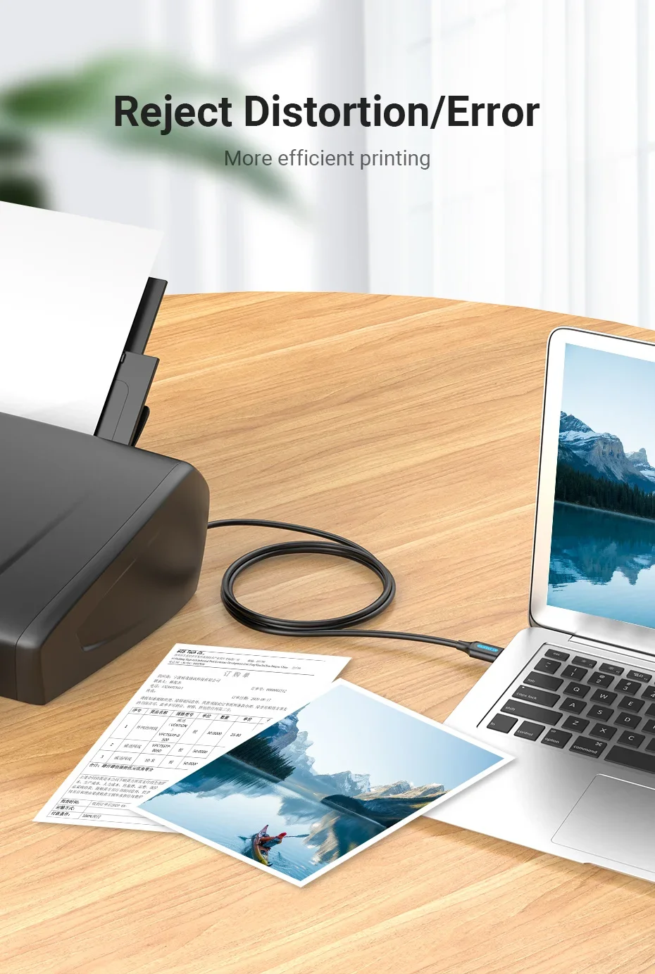 Vention USB Printer Cable USB Type B Male to A Male USB 2.0 Cable for Canon Epson HP ZJiang Label Printer USB 2.0 Printer Cable