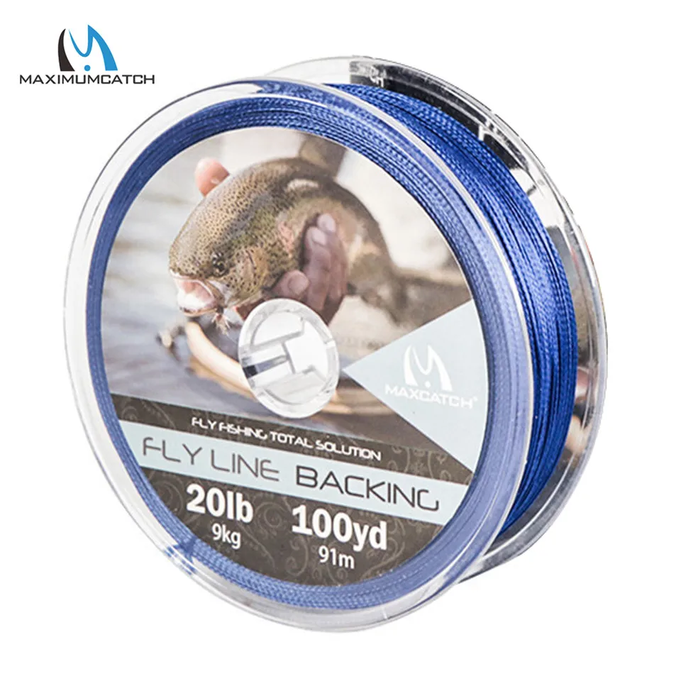 Maximumcatch Backing Fly Line 100/300Yards 20/30LB Multi Color Backing Line Braided Fly Fishing Line
