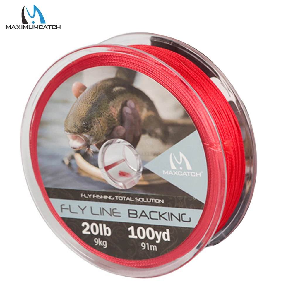 Maximumcatch Backing Fly Line 100/300Yards 20/30LB Multi Color Backing Line Braided Fly Fishing Line