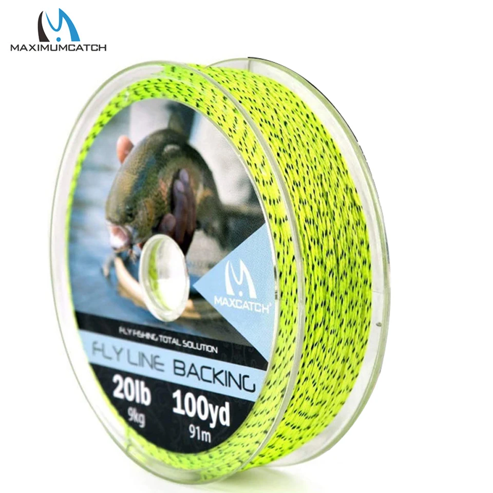 Maximumcatch Backing Fly Line 100/300Yards 20/30LB Multi Color Backing Line Braided Fly Fishing Line