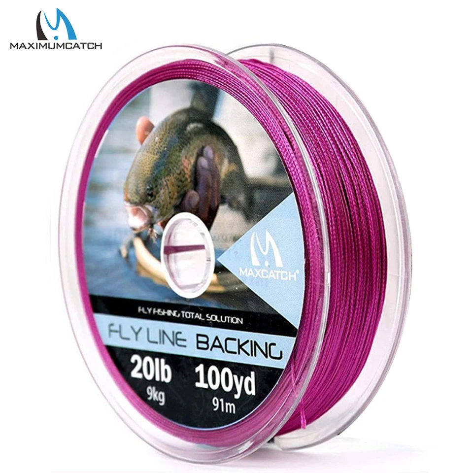 Maximumcatch Backing Fly Line 100/300Yards 20/30LB Multi Color Backing Line Braided Fly Fishing Line