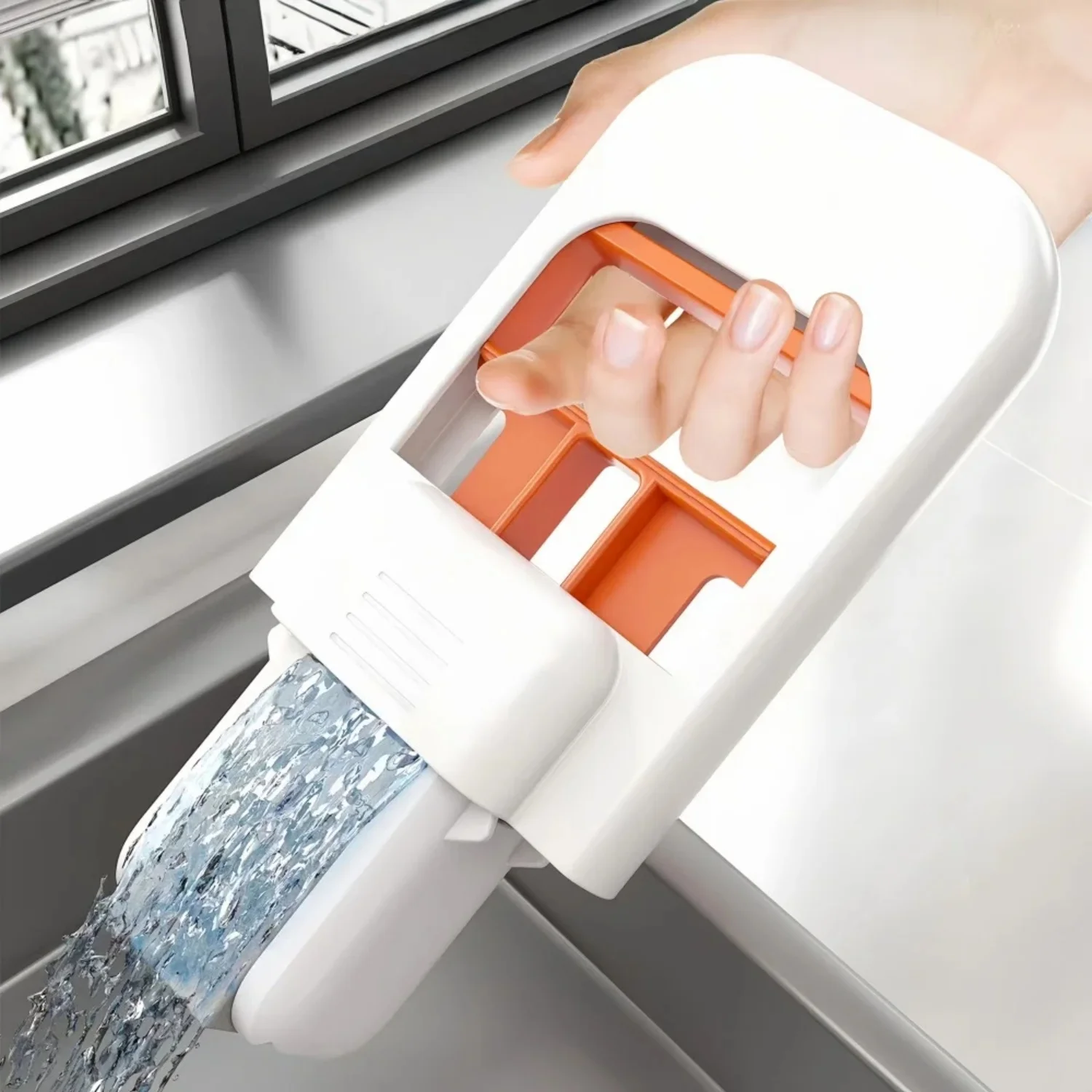 2/8PCS Mop Sponge Sets Self Squeezing Mini Handheld Sponge Mop Foldable Desktop Cleaning Tool for Bathroom Kitchen Glass