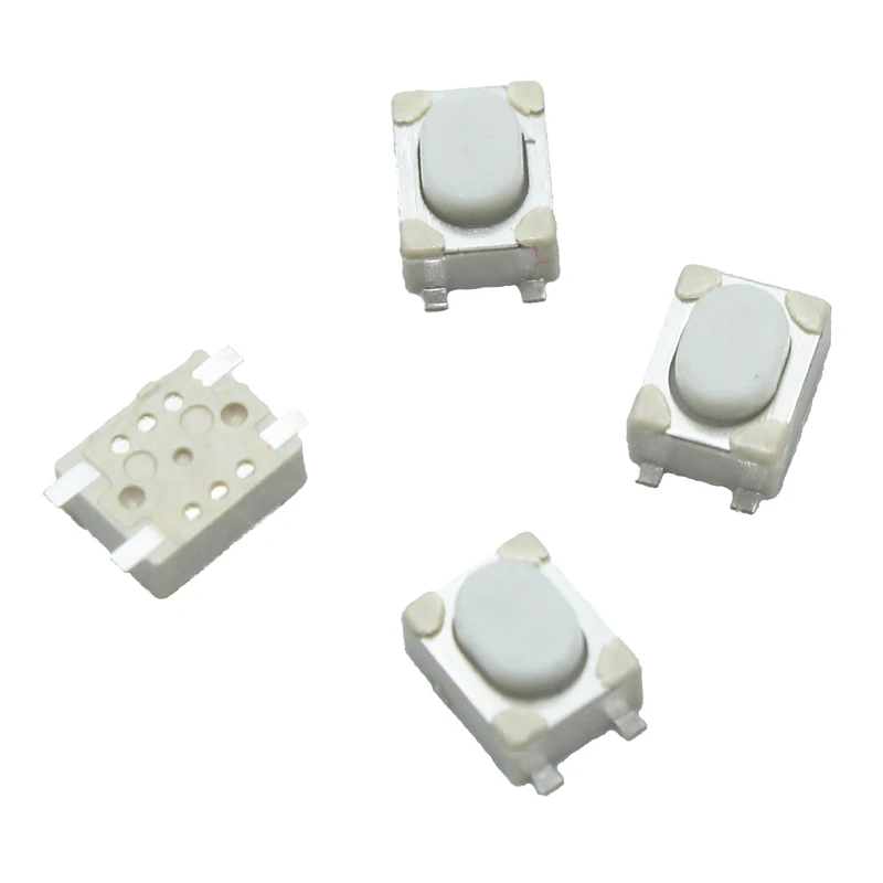 100PCS/LOT 3*4*2.5mm SMD Tact Switch 4 Pin Touch Micro Switch Push Button Switches 3x4x2.5H White Button Car Remote Key Button B