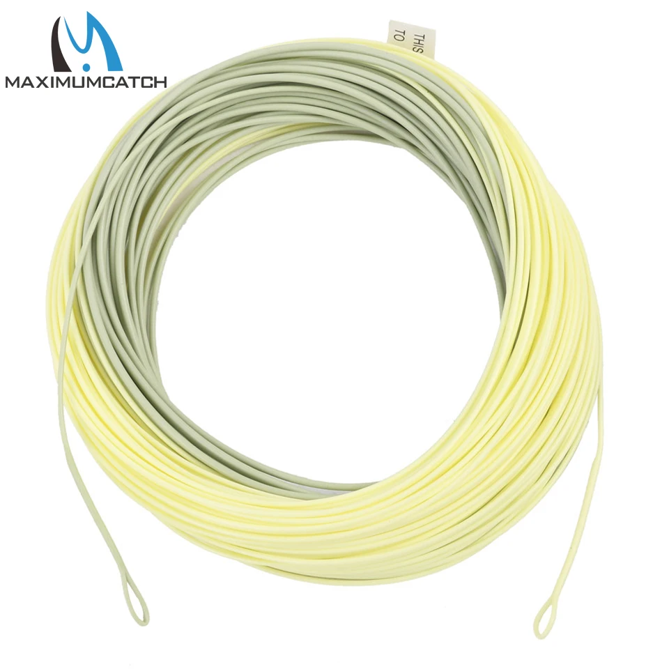 Maximumcatch Outbound Short Fly Fishing Line 6-10wt 100FT Weight Forward Saltwater Fly Line With 2 Welded Loops