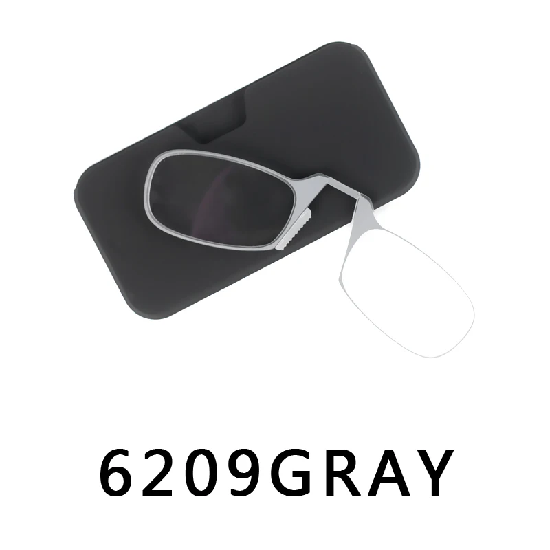 Nose Clip Reading Glasses Man High Quality Men Portable Foam Nose Glasses for Seniors Transparent Eyeglasses with Case