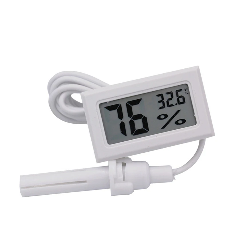 Mini LCD Digital Thermometer Hygrometer Thermostat Indoor Convenient Temperature Sensor Humidity Meter Gauge Instruments Probe