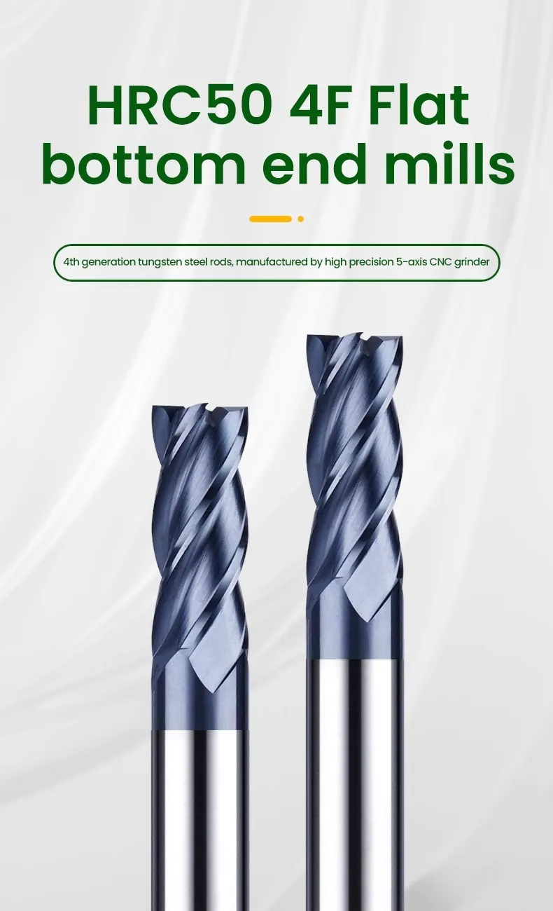 Milling Cutter Hrc50 Endmill Alloy Tungsten Steel Cnc Maching SHAZAM Top Milling Machine Tools For Steel 1.0mm-12.0mm