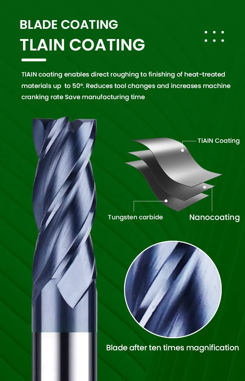 Milling Cutter Hrc50 Endmill Alloy Tungsten Steel Cnc Maching SHAZAM Top Milling Machine Tools For Steel 1.0mm-12.0mm